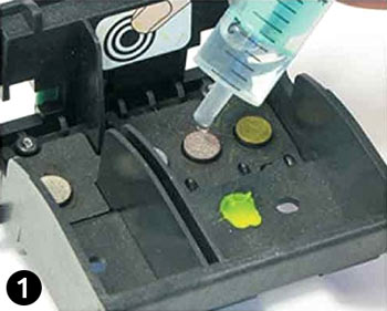 Druckkopfreinigung: Aufbringen auf einen Permanentdruckkopf